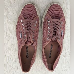 Superga Dusty Pink Mesh Sneakers